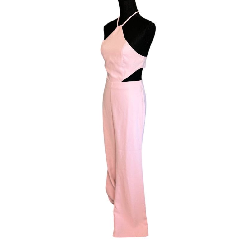 NBD Pastel Pink Cut Out Halter Jumpsuit Size MEDIUM Wide Leg Revolve RonanNEW - Image 7