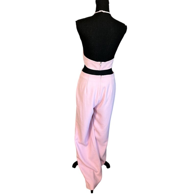 NBD Pastel Pink Cut Out Halter Jumpsuit Size MEDIUM Wide Leg Revolve RonanNEW - Image 8