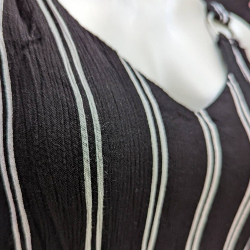 DH Derek Heart Black with White Stripe Tank Top Jumpsuit Sz Medium+ - Image 5